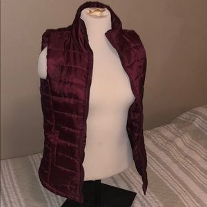 Burgundy Puffer Vest